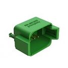 Durable DIP Connector featuring green color thermoplastic shell and various terminal options for electronic connections