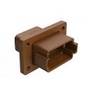 Brown thermoplastic shell DIP Connector offering multiple terminal options for dependable electrical connections in wide temperature ranges