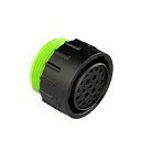 DIP Connector with black thermoplastic housing and diverse terminal configurations tested for in harsh temperature conditions